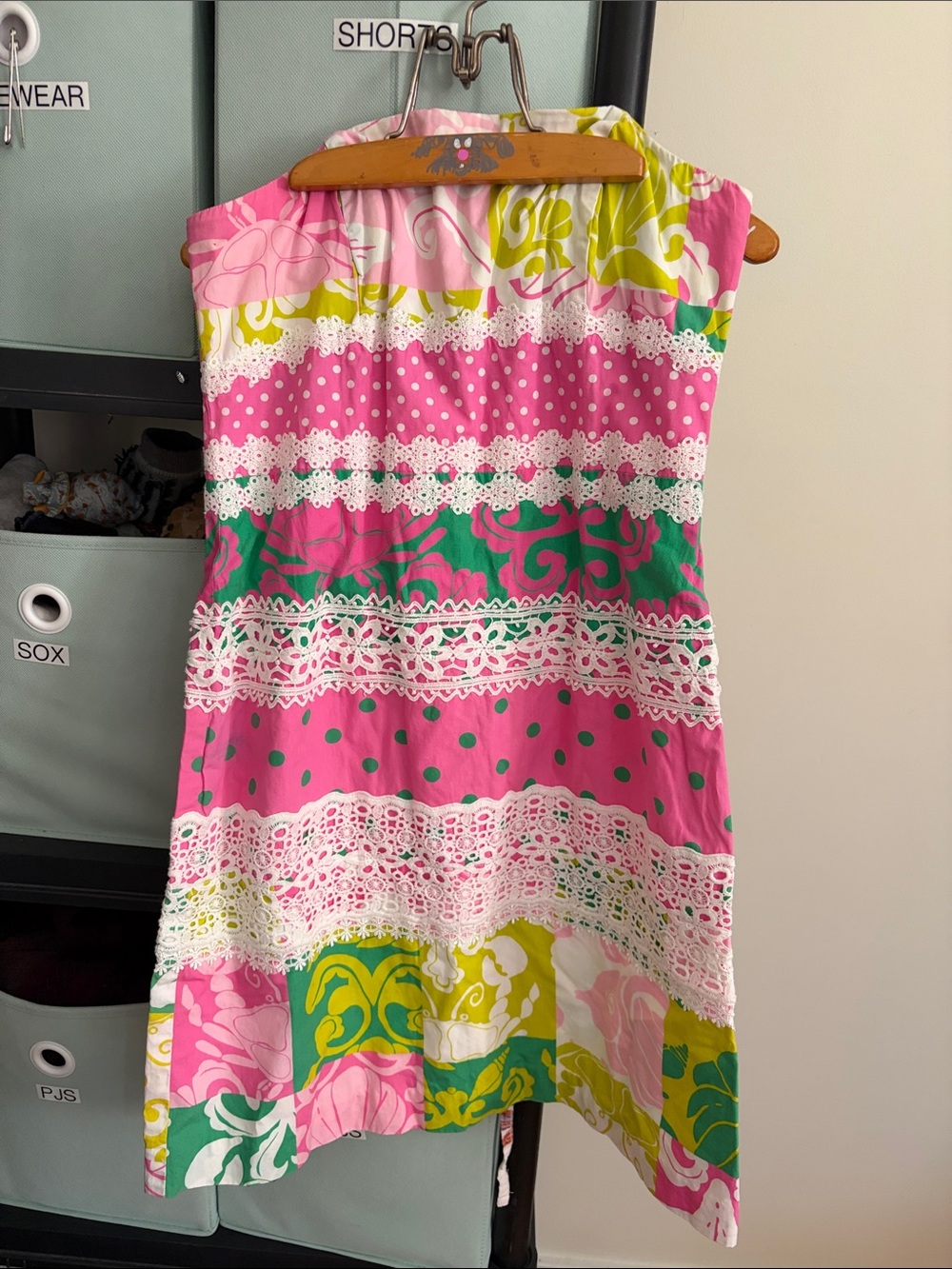 Lilly Pulitzer Pink, Green & Yellow Strapless Sundress